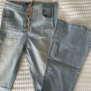 LACE UP BELL BOTTOMS
